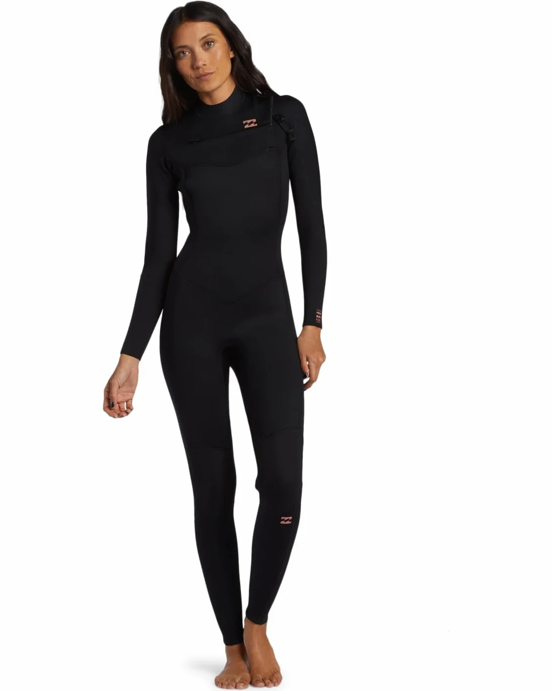 Billabong Traje de Neopreno 3/2 mm Mujer Cremallera Pecho Negro Alta Elasticidad