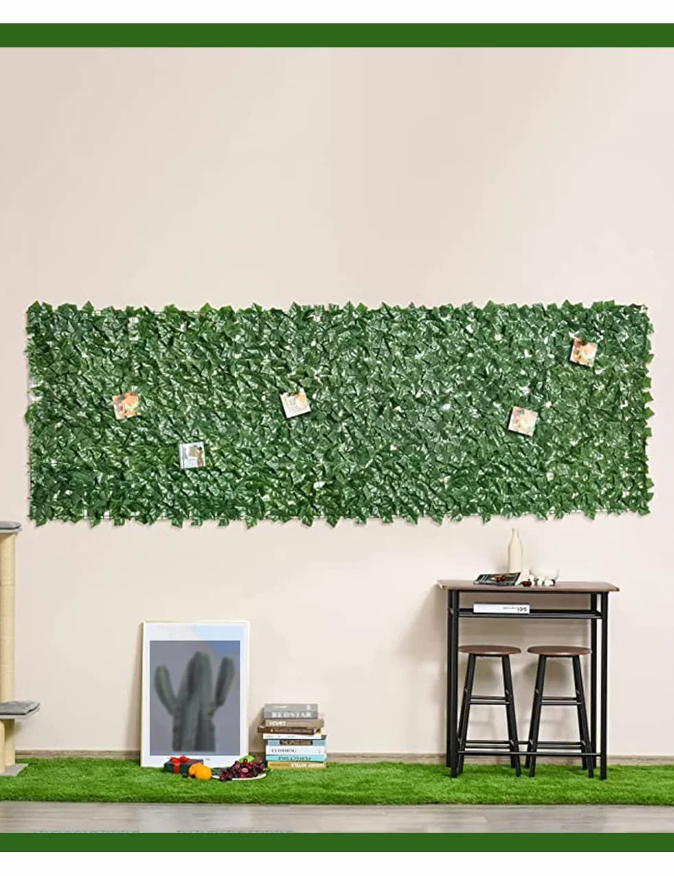 Seto Artificial Hiedra Artificial Ocultacion Jardin,Seto Artificial Exterior, Setos Artificiales Valla para Jardin Celosia Verde PVC Cerramientos Jardin(Size:1.5x13m/4.92x42.65ft)