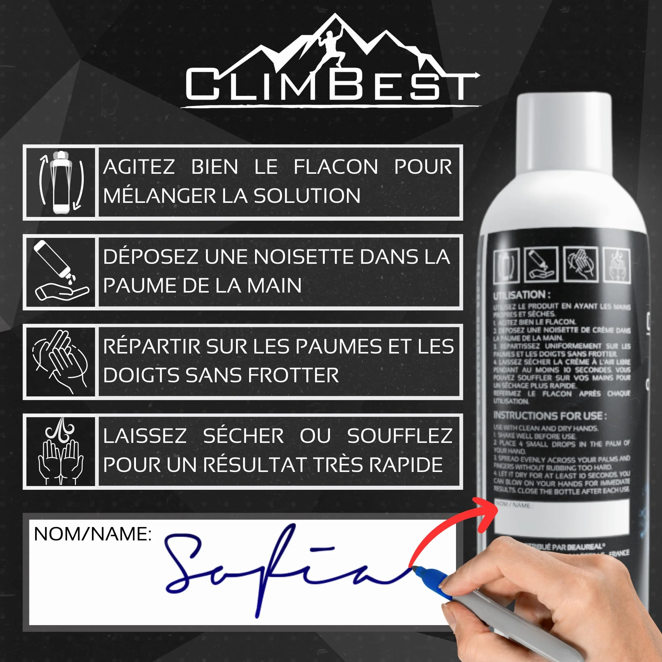 Magnesia Líquida 250 ml 500 ml 1 L Ultra Pure Escalada Gimnasia Musculación