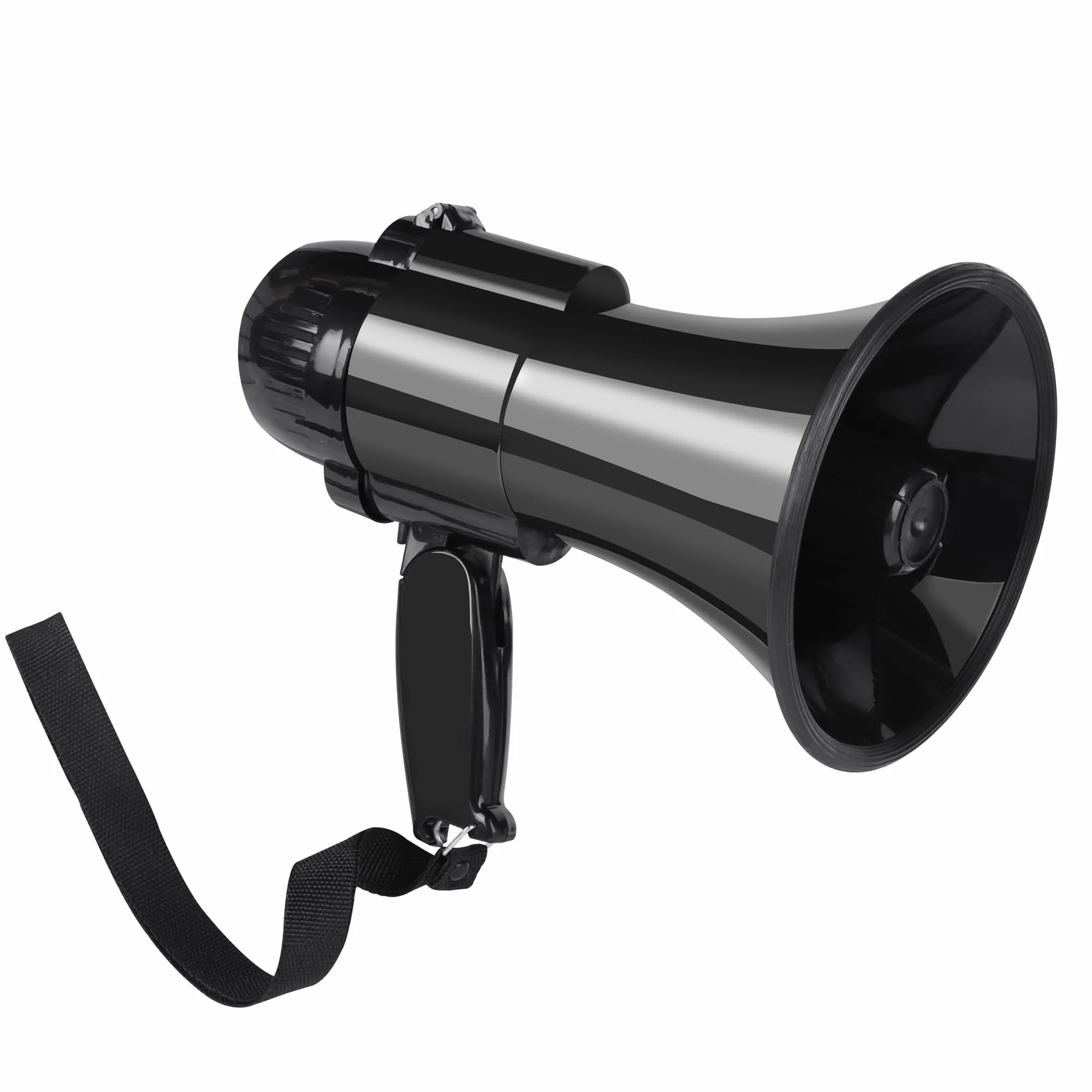 Megáfono Bullhorn 30W portátil altavoz voz sirena alarma grabación 240S control volumen correa negro