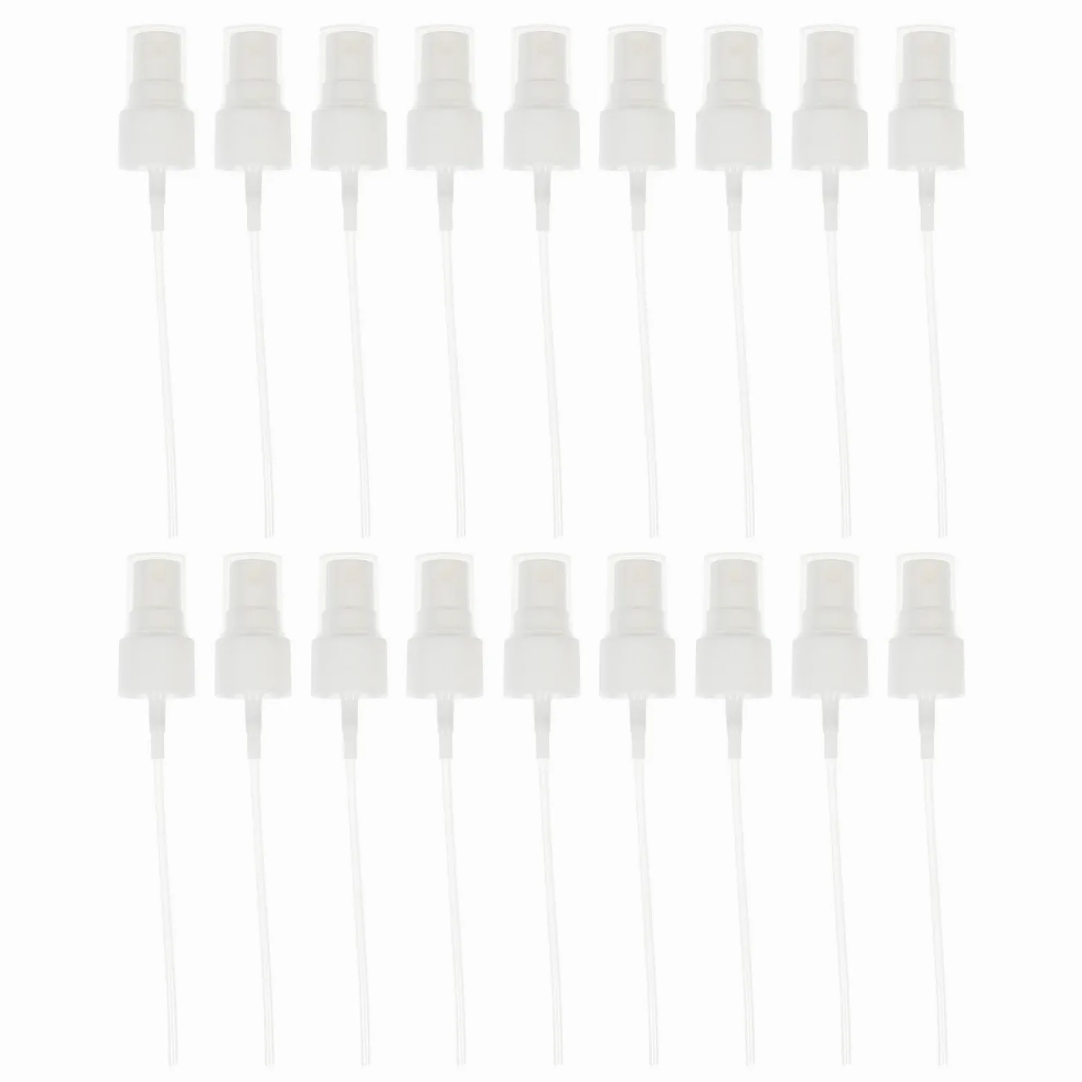 Boquilla de pulverizador con gatillo, Boquilla de botella pulverizadora, 100 Uds., plástico blanco, 20cm, bomba ambientadora pulverizador esencia repuesto