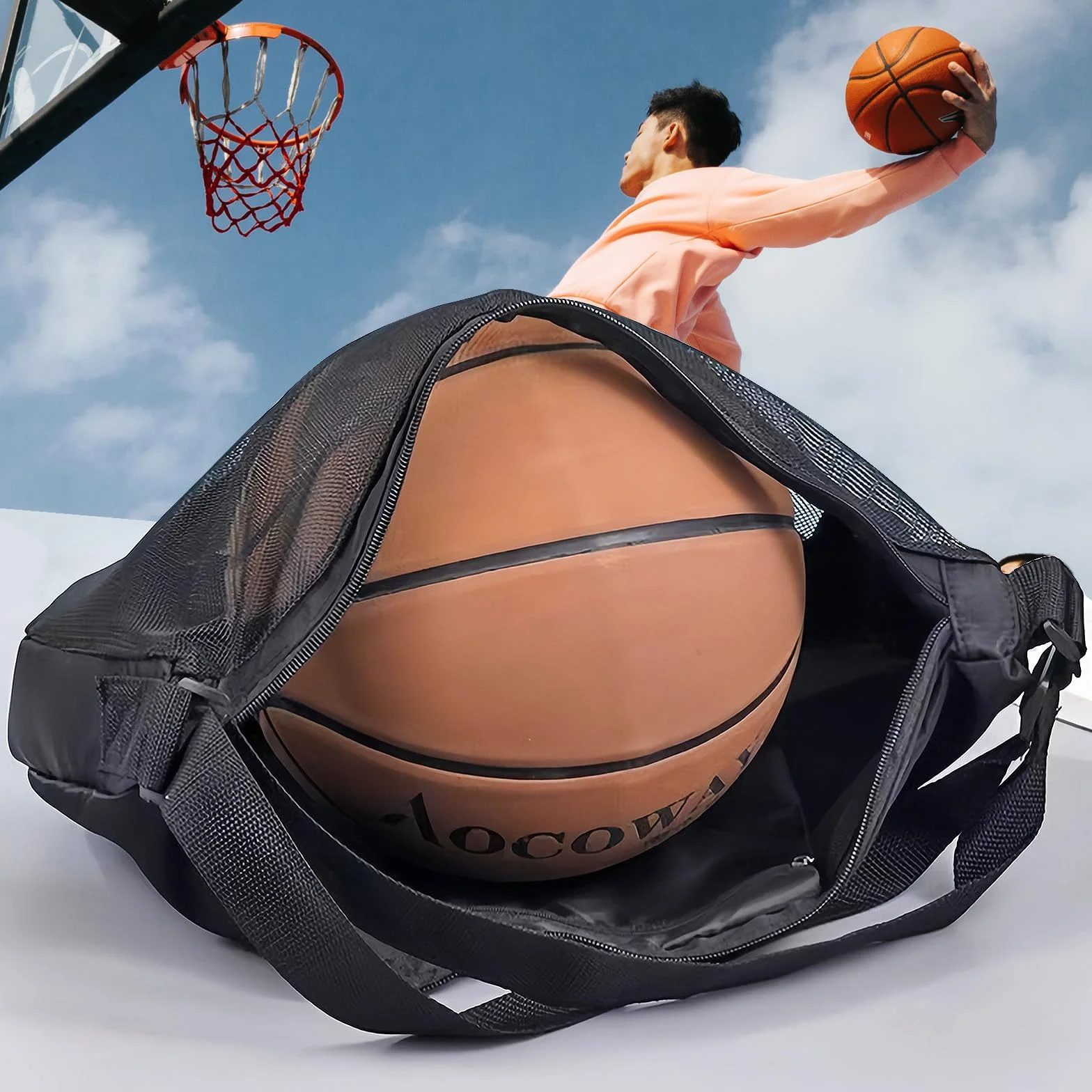 Bolsa de Malla para Pelotas, Oxford Impermeable, Mochila Deportiva para Fútbol, Baloncesto, Tenis, Rugby, Voleibol