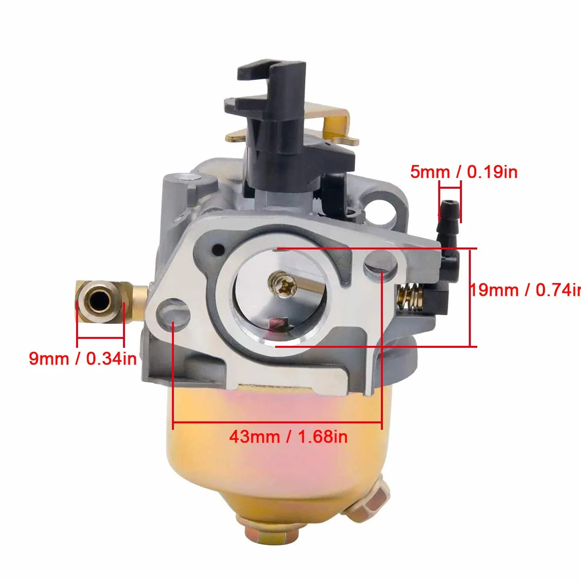 ZAMDOE Carburador 170SA para Huayi 170S 170SA 170SD 165S 165SA para MTD 951-10368 951-10638A 751-10638 751-10638A 951-14026A 951-14027A soplador de Nieve, con línea de Combustible