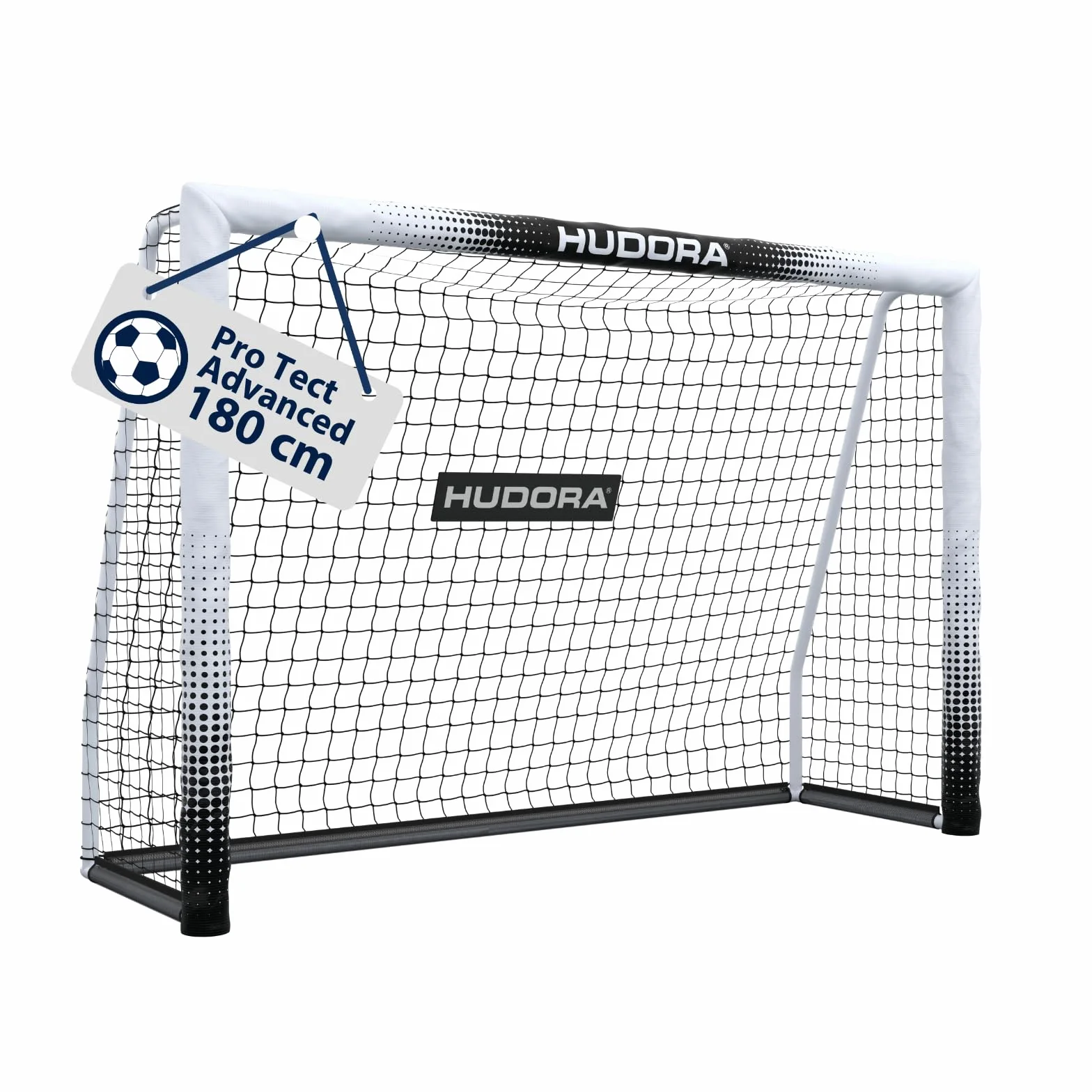 HUDORA Fußballtor Pro Tect 120 Advanced – Outdoor Fußballtor mit Netz und wetterfester Ummantelung