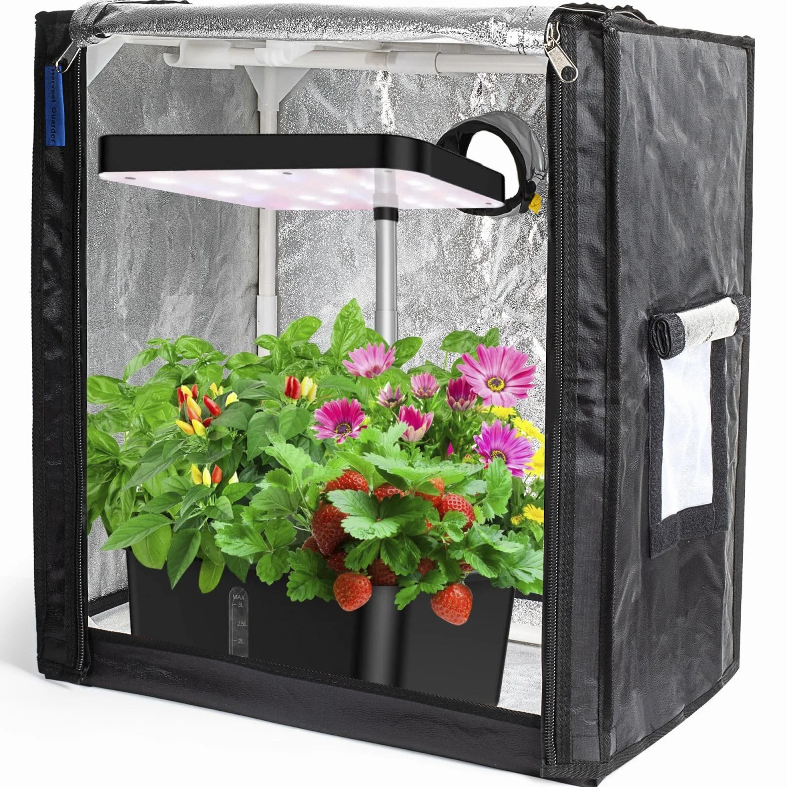 Tienda de Cultivo pequeña para jardín Interior AeroGarden, Mini Tienda de Cultivo para Sistema de Cultivo hidropónico, recinto de protección para jardín de Hierbas de Interior: 18.9 x 13.8 x