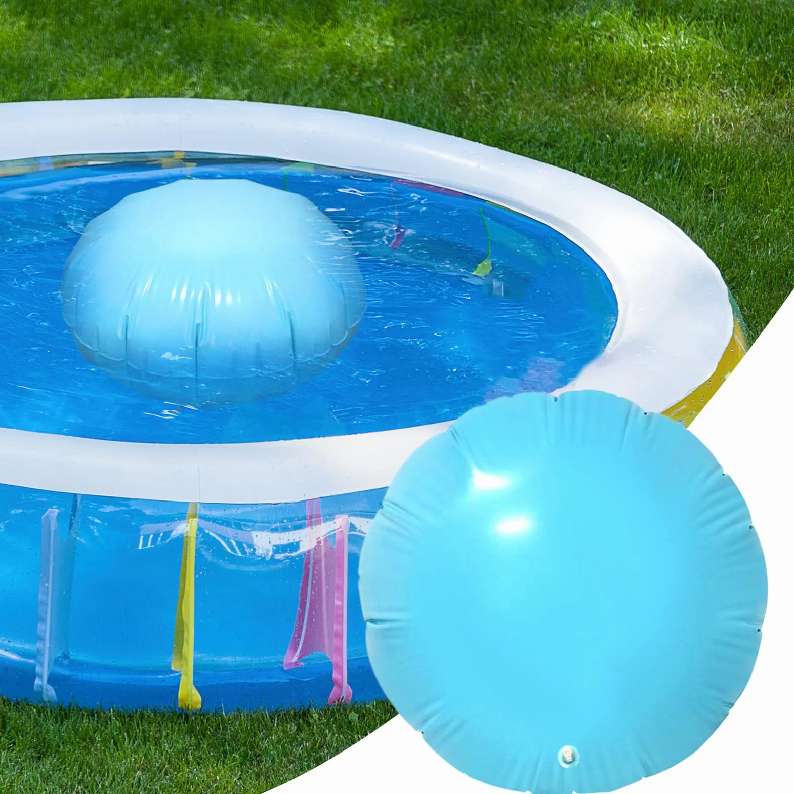 Almohadillas para Piscina | Almohadilla Inflable PVC para Piscina Enterrada | Equilibrador de Hielo Resistente al Frío Balón de Natación Kit de Cierre Invernal para Playa Jardín Trasero SPA Piscinas