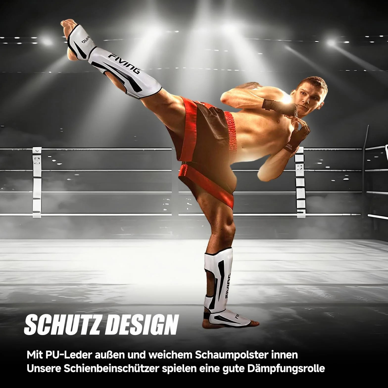 Espinilleras Acolchadas Ajustables para Artes Marciales Mixtas, Protector de Tensión, Taekwondo, Entrenamiento MMA y Sparring