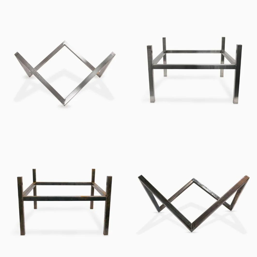 Carbon Feet Type 2 Ø100 - Ständer für Feuerschale - Elegantes Design - 77x77x50 cm