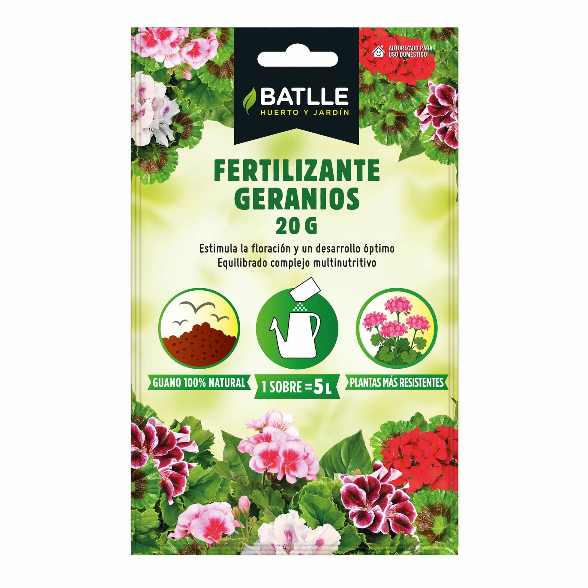 Semillas Batlle Fert. Geraneos Sobre para 5L
