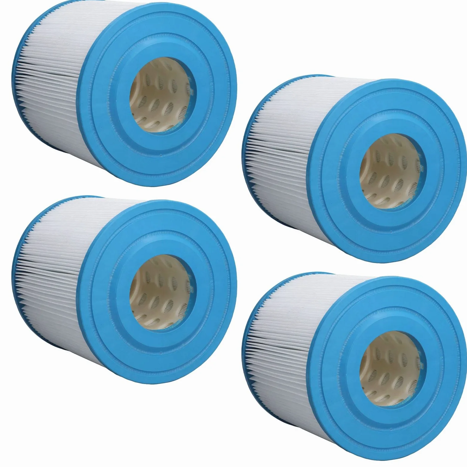 SUNGOOYUE Filtro de Repuesto para Filtro de Piscina, AF25 de Tela de Fibra de Poliéster PP, Diseño Plegado de Fuerte Absorción de Suciedad, Paquete de 4, 18,5 X 18 Cm para Piscinas, Spas, Estanques