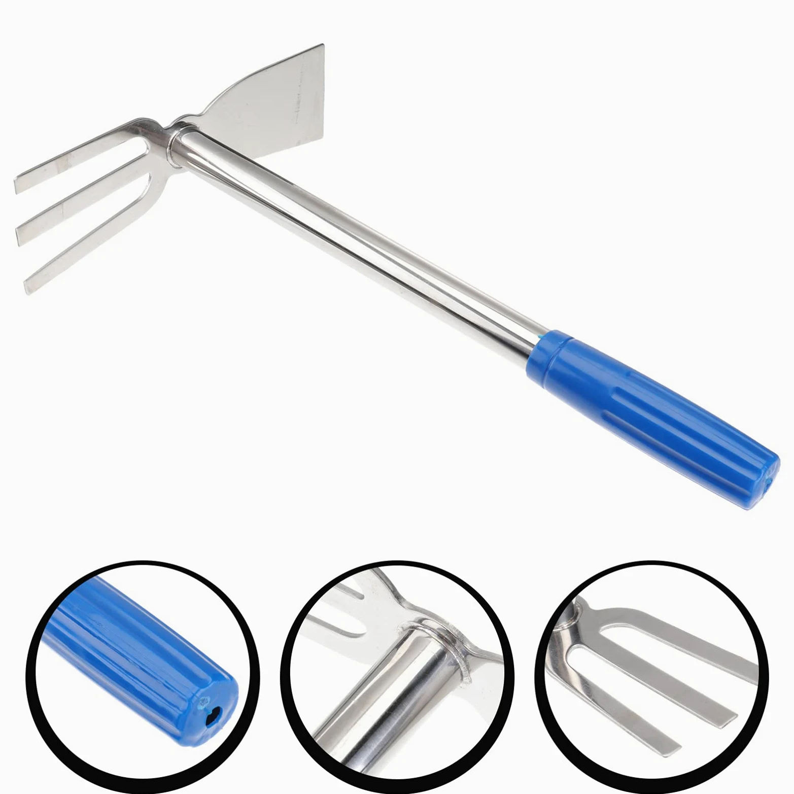 Happyyami Azada De Jardinería Azada De Siembra Azadón Herramientas Manuales De Jardinería Combo De Pala con Ergonómico Azada De Jardín Cultivador Trabaja Caucho Clásico Azada De Deshierbe