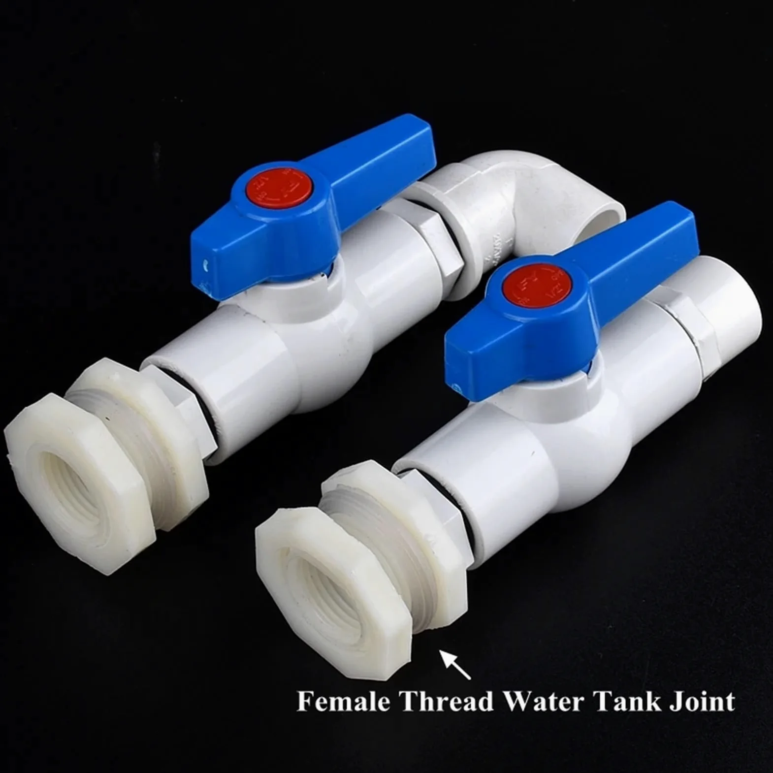 Juego de 1/2", 3/4" y 1" PVC for acuario, entrada agua, drenaje, junta directa/codo, conector tubería riego for jardín, válvula(3l4 Inch Elbow,3Pcs)