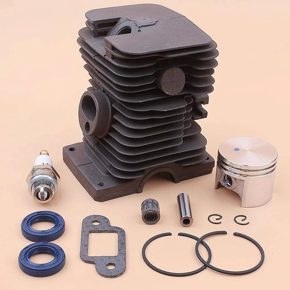 Kit de pistón de Cilindro de 37 mm Compatible con Stihl MS170 017 MS 170 Junta de silenciador Sello de Aceite Cojinete Bujía Motosierra 1130020 1204