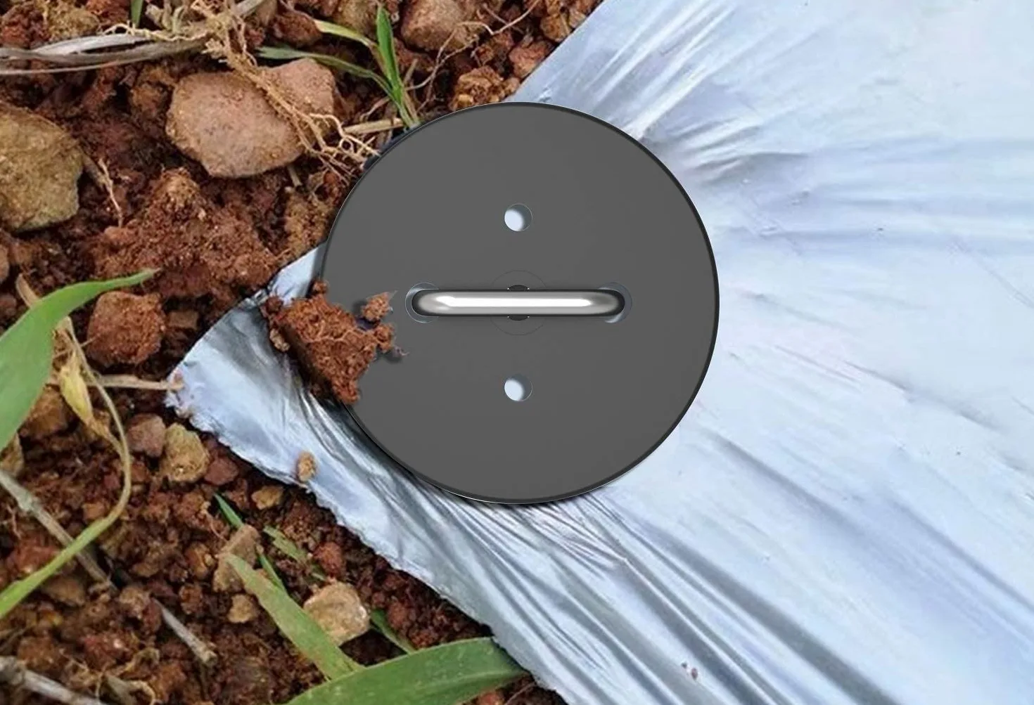 AAGUT Grapas de paisaje de 6 pulgadas con junta, paquete de 200 estacas de barrera de vapor con tapas de arandelas, estacas de metal para jardín, grapas de tela para jardinería, paisajismo, barrera de