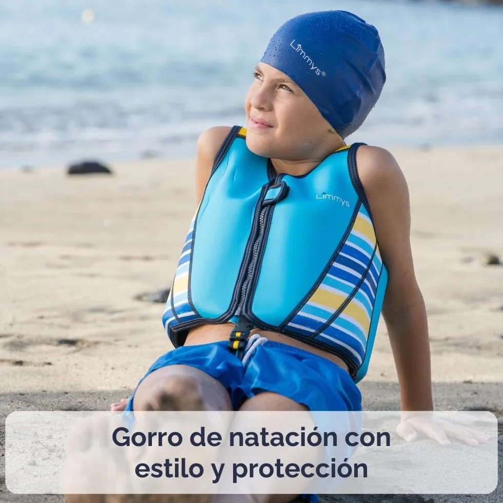 Limmys Gorro de Silicona para Niños Suave Elástico Antideslizante Flexible Protección de Oídos Sin Látex