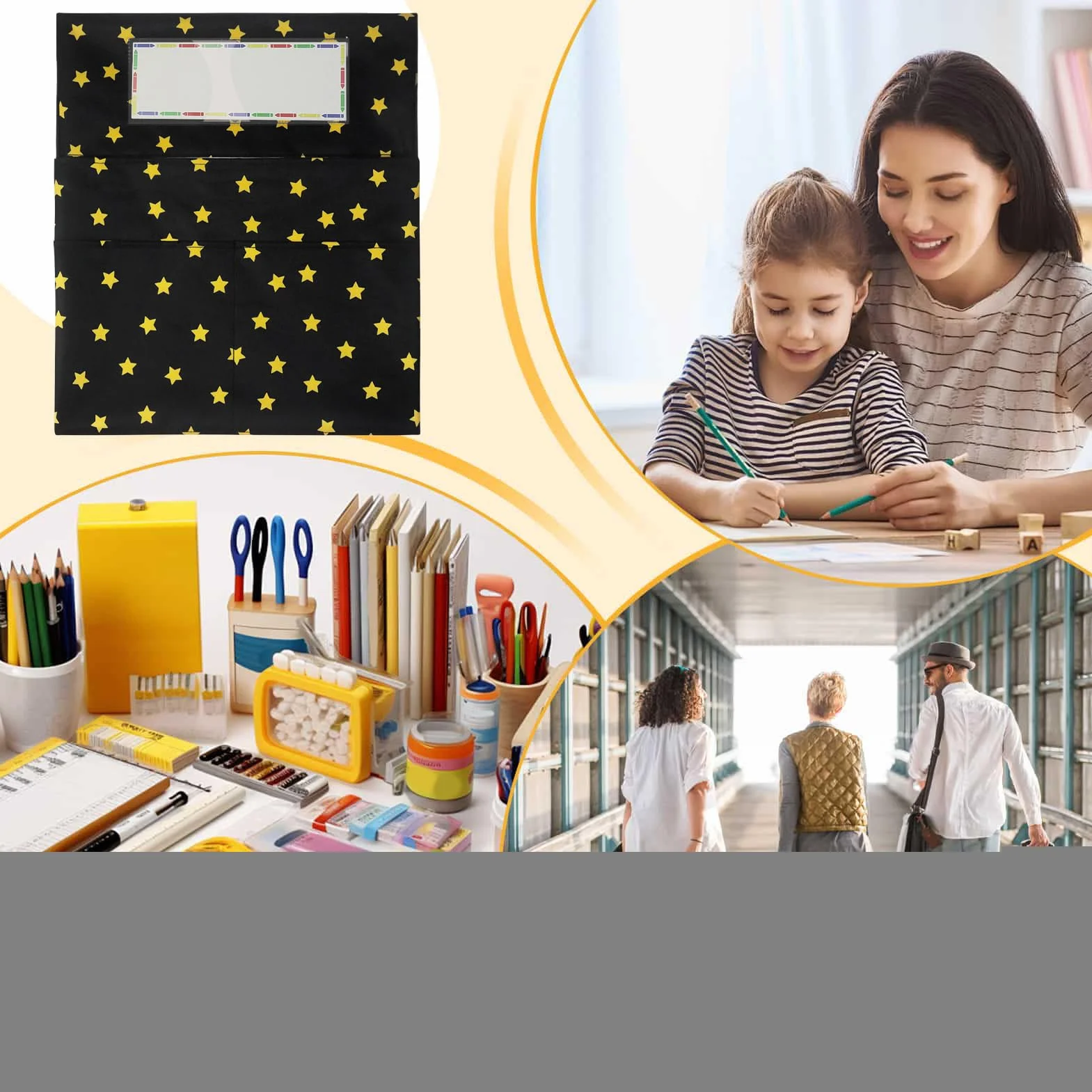 Organizador De Bolsillos Para Sillas De Clase Escolar Suministros Lectura Maestros Biblioteca