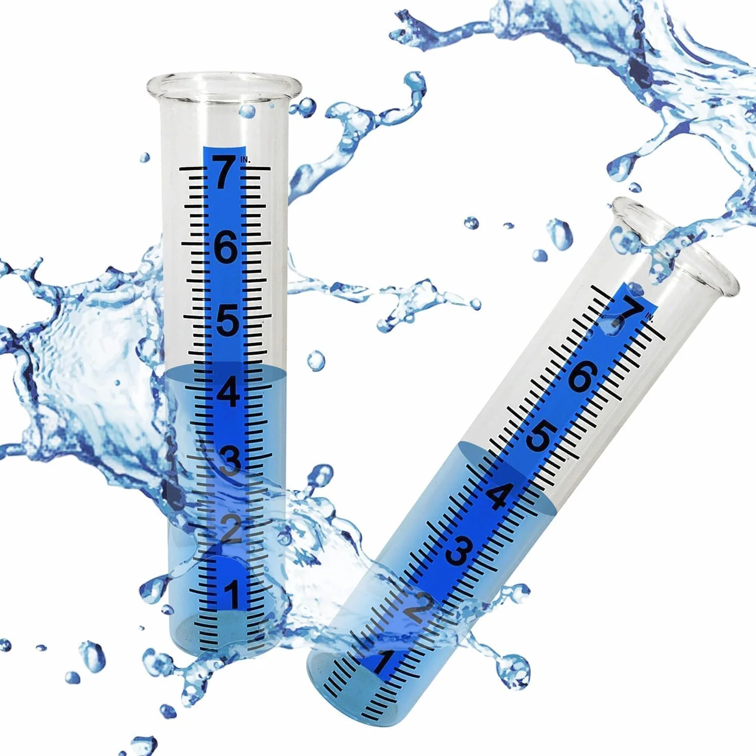 Pluviómetro para jardín,17cm,Pluviómetro extraíble,Pluviómetro con estaca,Medidor de Lluvia para exteriores,adecuado para césped, a prueba de viento y lluvia,a prueba de frío y a prueba de deformación