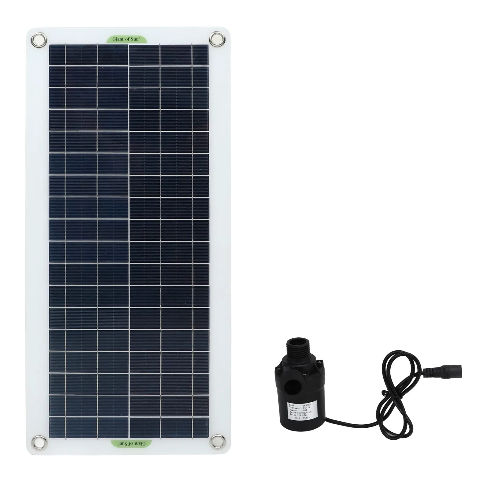 Keenso Kit de Bomba de Agua Solar, Bomba Sumergible de 19 W 800 L/H DC12 V con Panel Solar de 30 W, para Invernadero RV Touring Car Camping