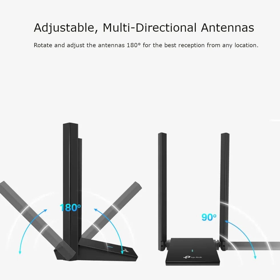 TP-Link Archer TX20U Plus AX1800 Adaptador Wi-Fi 6 Dual Band 5GHz 2.4GHz USB 3.0 Antena Externa MU-MIMO OFDMA WPA3