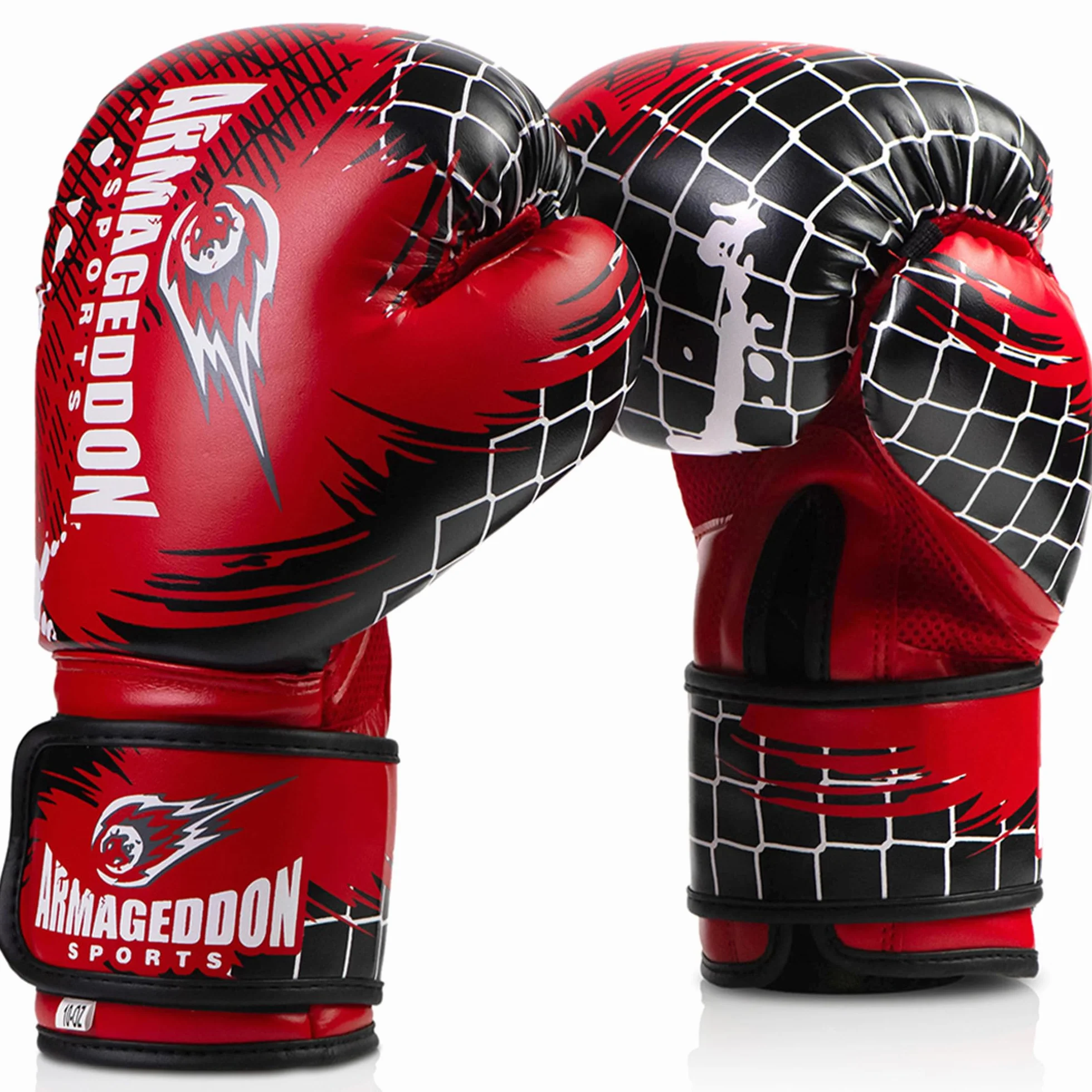 Guantes de boxeo de piel sintética para hombre y mujer entrenamiento Muay Thai
