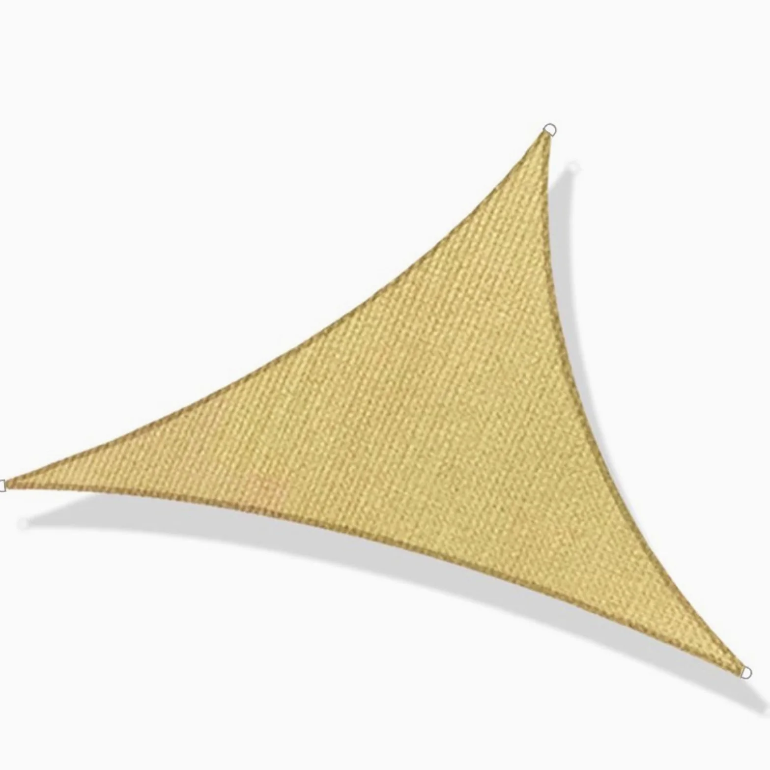 Toldo triangular para toldo, bordes curvados permeables al agua y al aire, anillos en D de acero inoxidable, bloquean la luz solar para patio, cochera, jardín, balcón (3 x 3 x 4 pies)