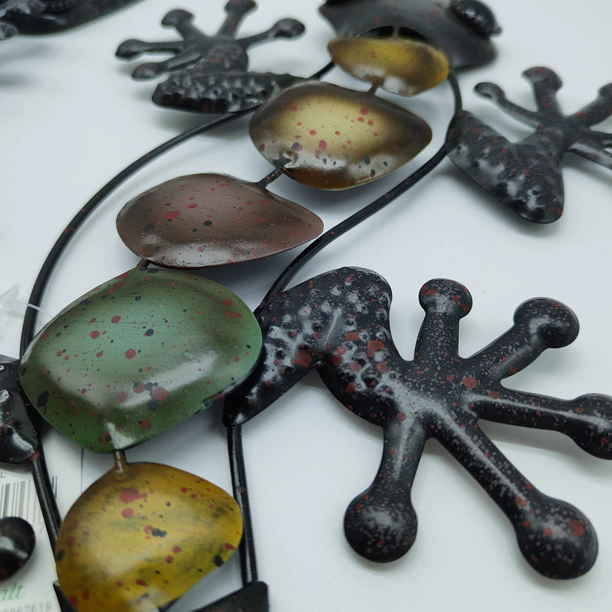 Adorno de Pared x2 Lagartos, Metal, 30 cm, decoración de Pared, jardín al Aire Libre, Figura de Lagartos, decoración de Metal, Colgante, para Patio o Valla, Sala de Estar, baño