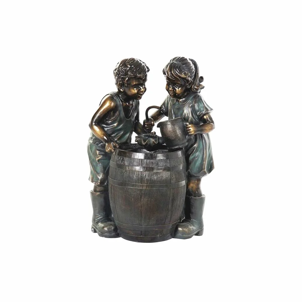 DKD Home Decor Fuente de jardín Color Bronce, de Resina (57 centímetros)