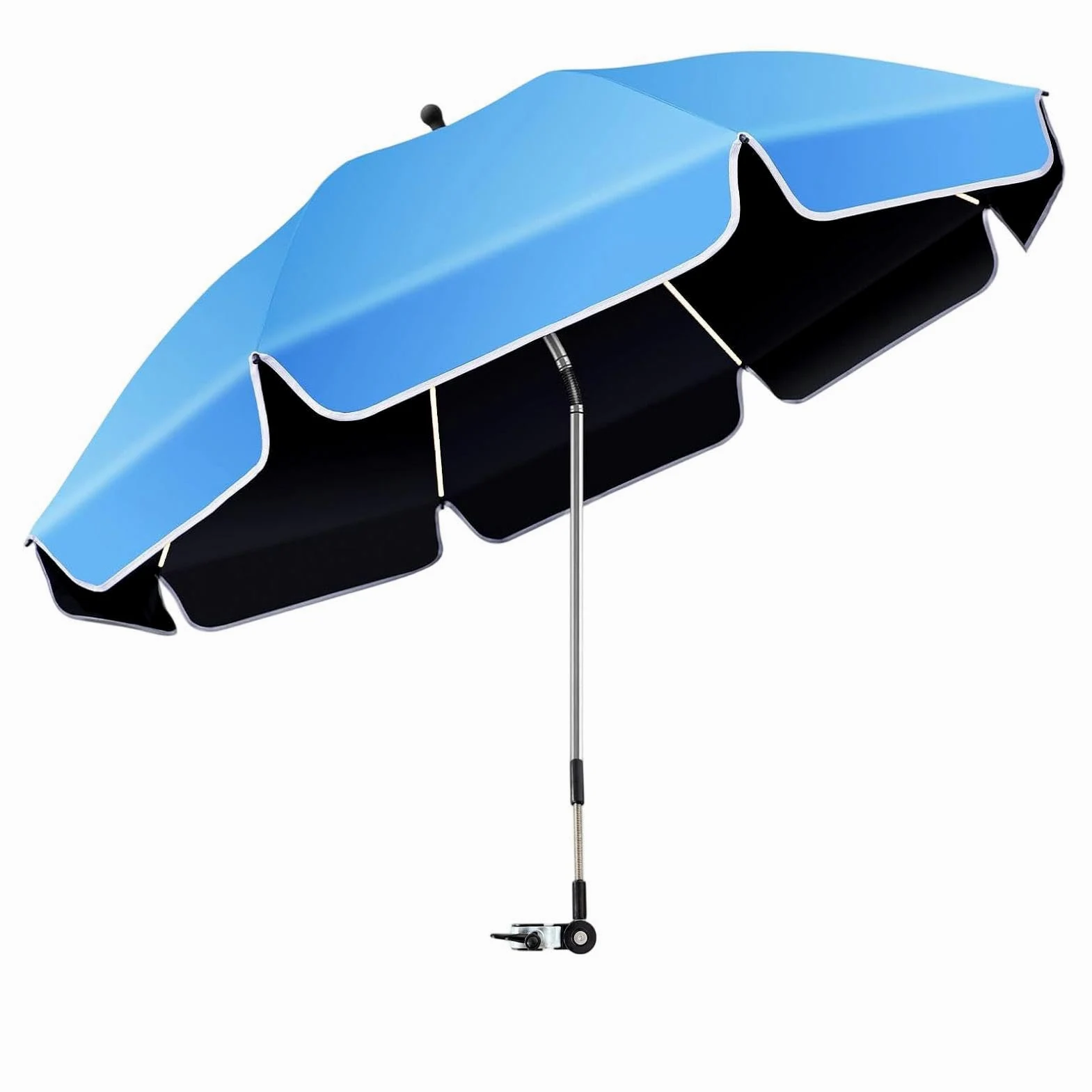 Sombrilla Para Silla De Playa Con Abrazadera,Sombra Con Clip Ajustable 360° Y Protección UV | Sombrilla De Pesca Con Abrazadera - Exteriores Camping Playa Jardín Pesca Patio Trasero Balcón Vacaciones