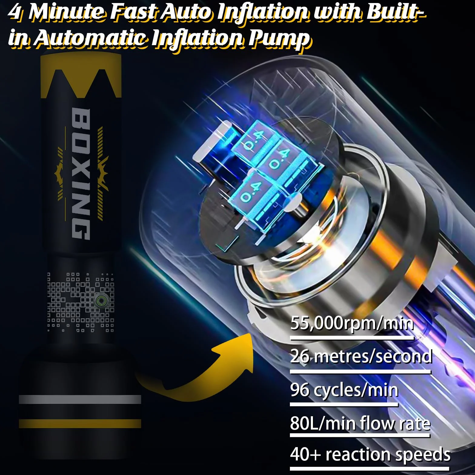 Saco de Boxeo Adulto 2 en 1 180 cm Auto inflable con Guantes y Bomba