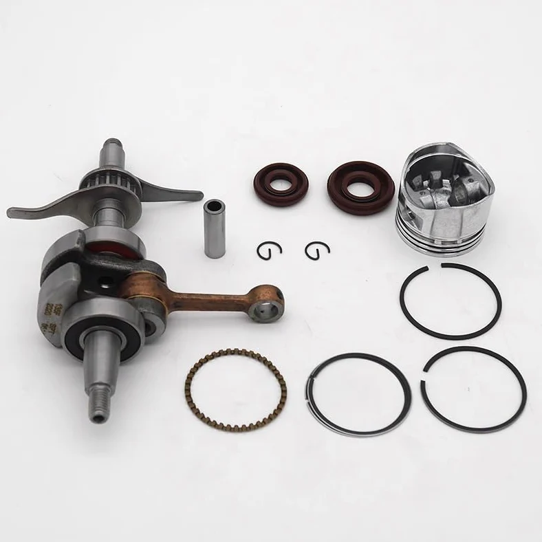 Piezas de jardín Kit de cigüeñal con sello de aceite de anillo de pistón de 35 mm, compatible con Honda GX25 25CC GX25NT HHT25S, desbrozadora de 4 tiempos, desbrozadora, motor de gasolina Piezas de ja