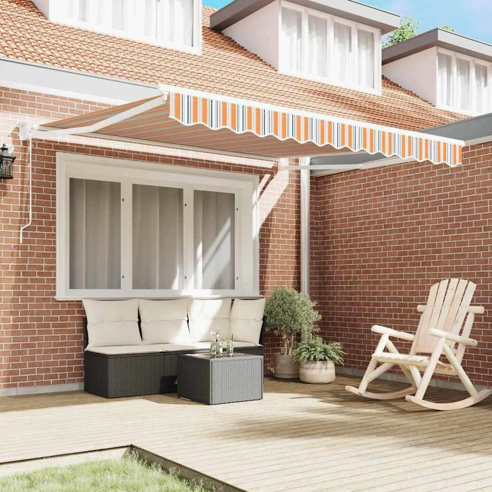 Toldo retráctil con mando a distancia, toldo articulado para terraza y jardín, 300 x 250 cm, marco de aluminio estable y tela de poliéster, sombreado moderno para exteriores
