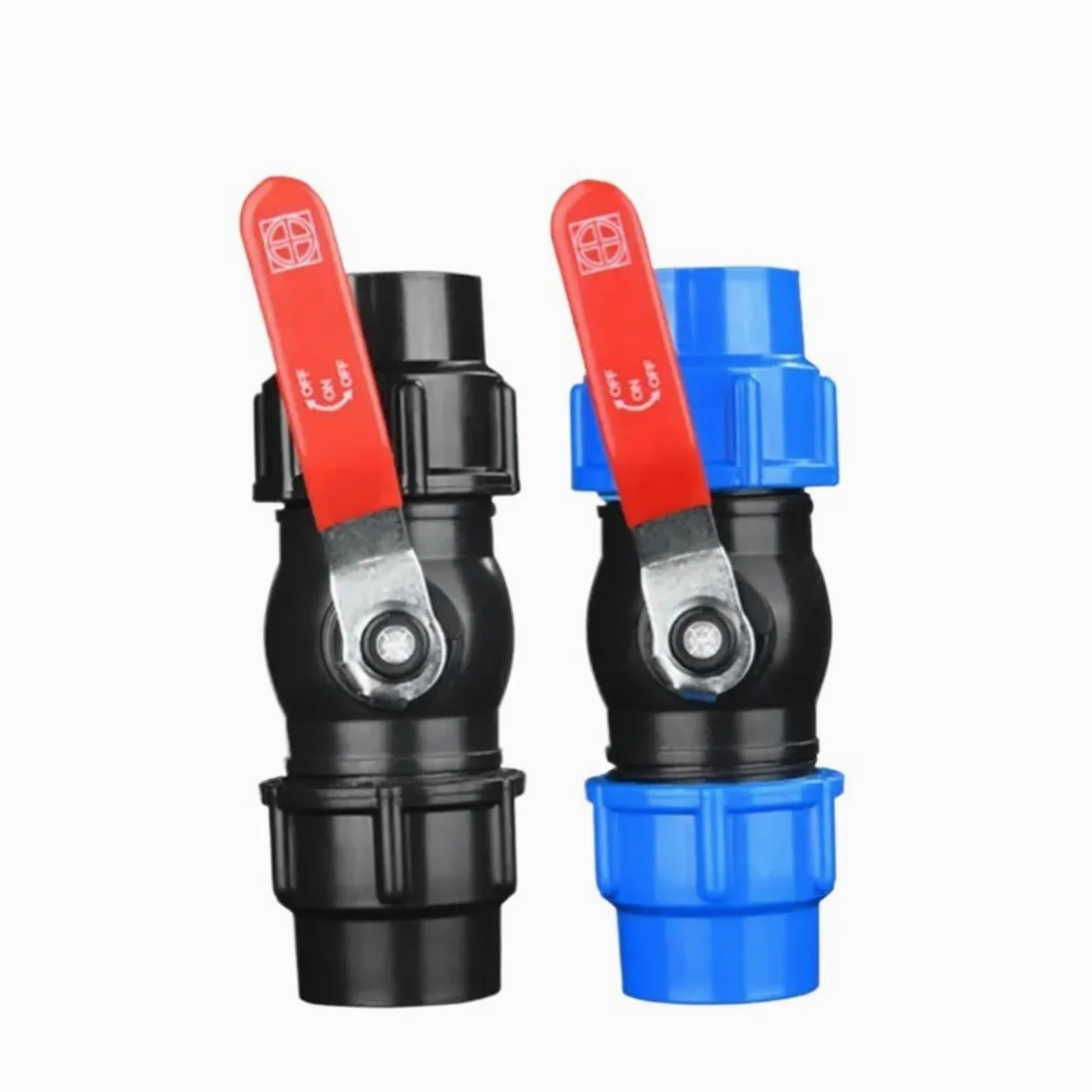Divisor de agua del grifo de tubo de PE, Conector de válvula de bola rápida de plástico, accesorios de tubería de agua for riego de jardín y agricultura, 20/25/32/40/50mm(Blue,63mm)