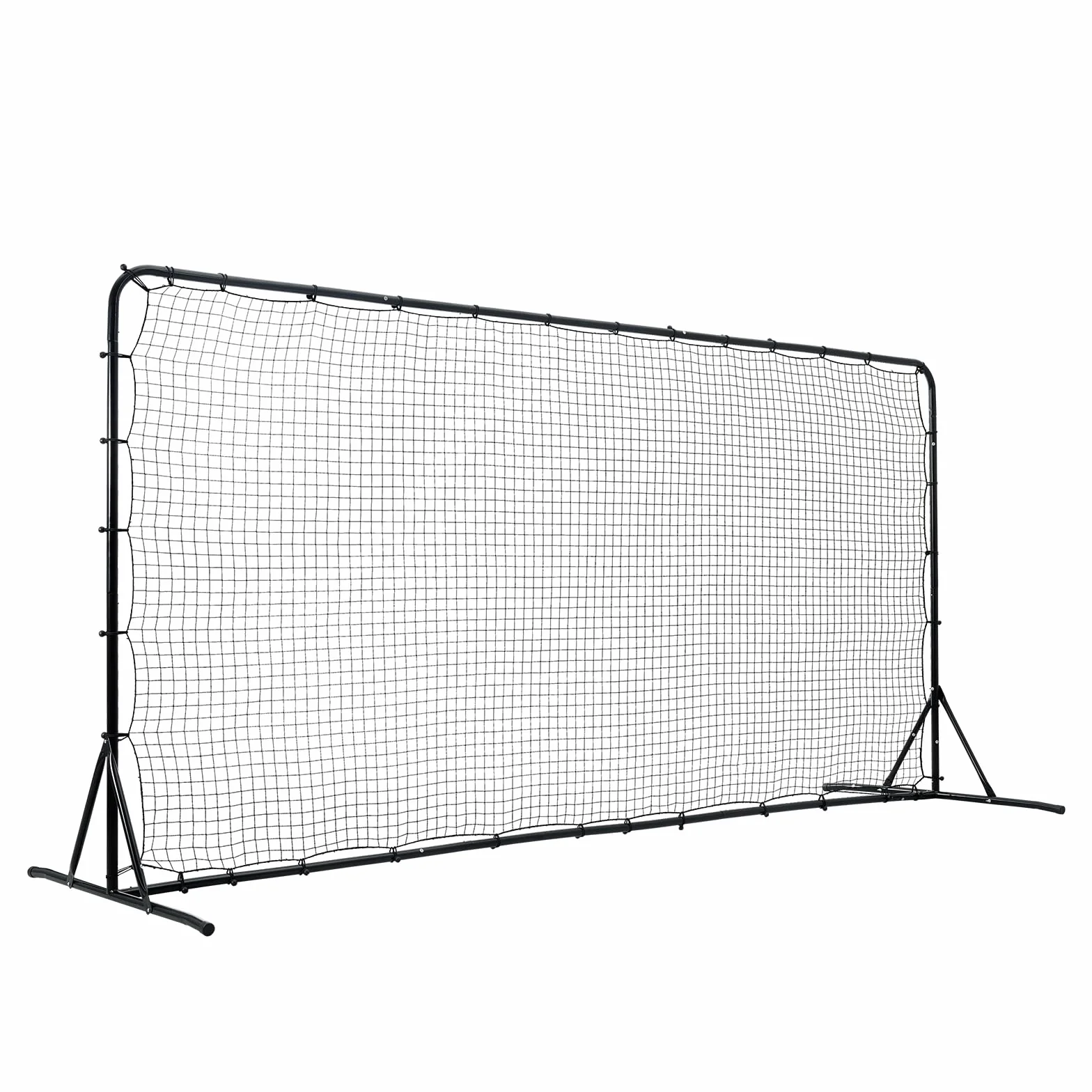 VEVOR Portería de Fútbol 366x121x183 cm Red Reboteadora de Fútbol Tubo de Hierro PE con Bolsa Portátil