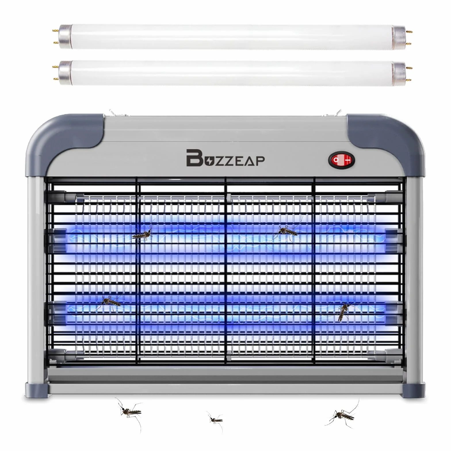 Lámpara Antimosquitos Eléctrica para Interior 20W, Mata Mosquitos y Moscas, Trampa para Insectos Voladores para Dormitorio, Cocina y Oficina, 2 Tubos UV Reemplazables