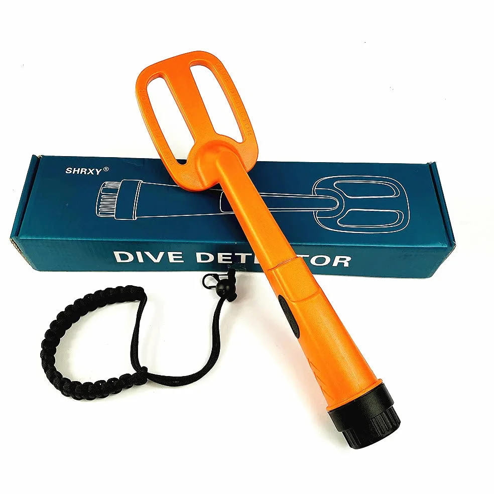 Detector de Metales subacuático Pulso Pinpointer Inducción Buceo Tesoro Impermeable Detector de Metales Bobina de Mano Buscador de Metales… (Naranja)