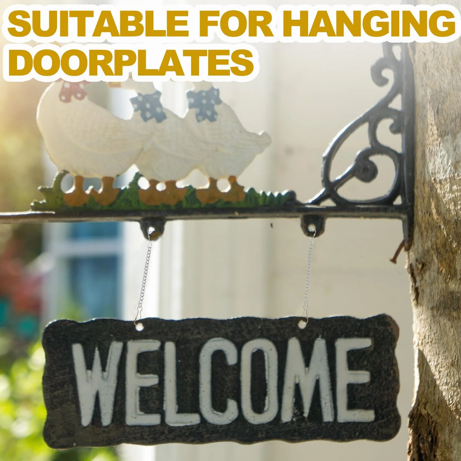 PATIKIL 4 Piezas De Cadenas Colgantes Con Ganchos 50cm Soporte Para Plantas Comederos De Aves Macetas Faroles Campanas De Viento Pizarras Y Decoraciones Plateado