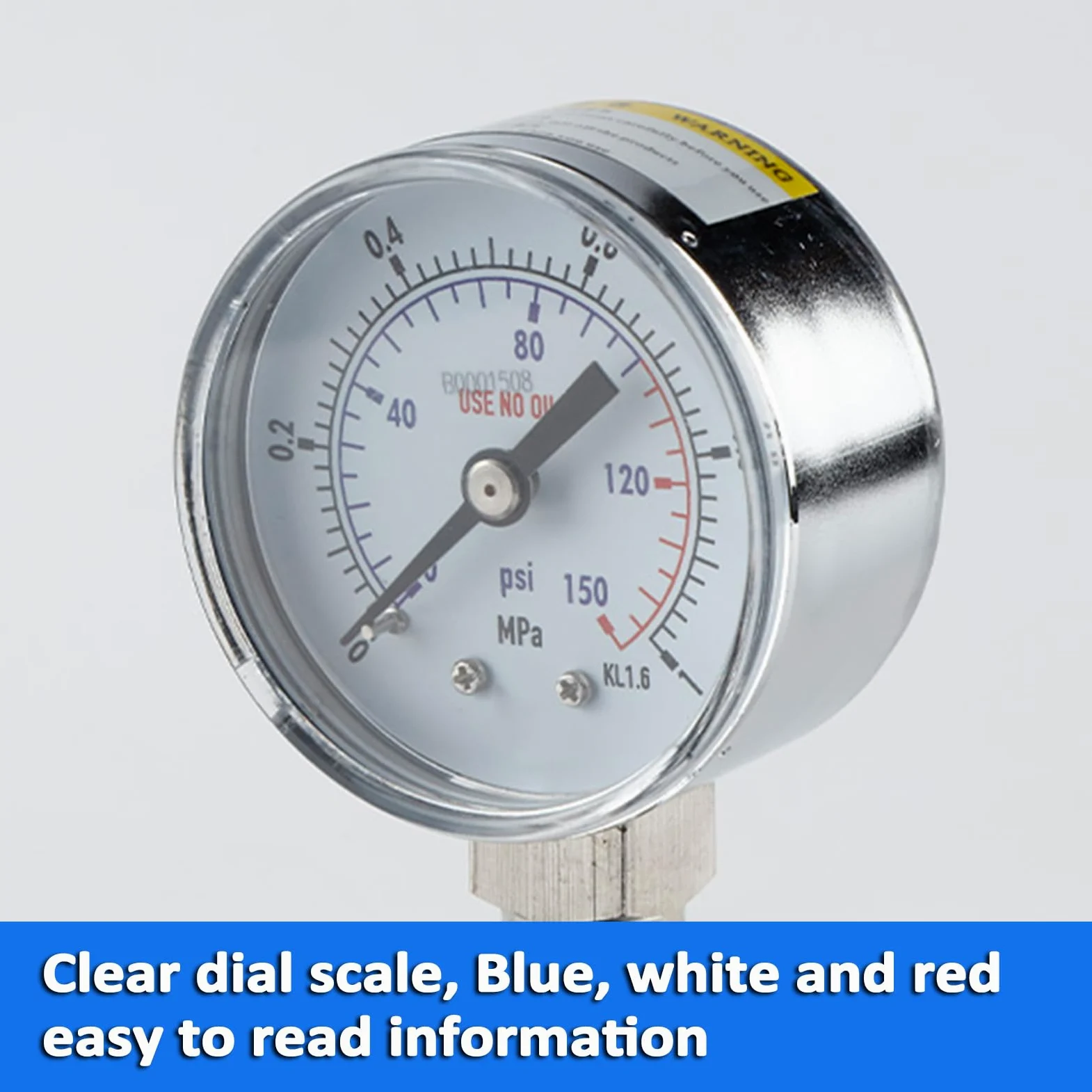 Regulador de gas, regulador de línea de dos etapas, presión de entrada de 2,5 MPa, manómetro de 1,6 KL, interfaz de cilindro G5/8, rosca interna NPT1/4 para hidrógeno y oxígeno