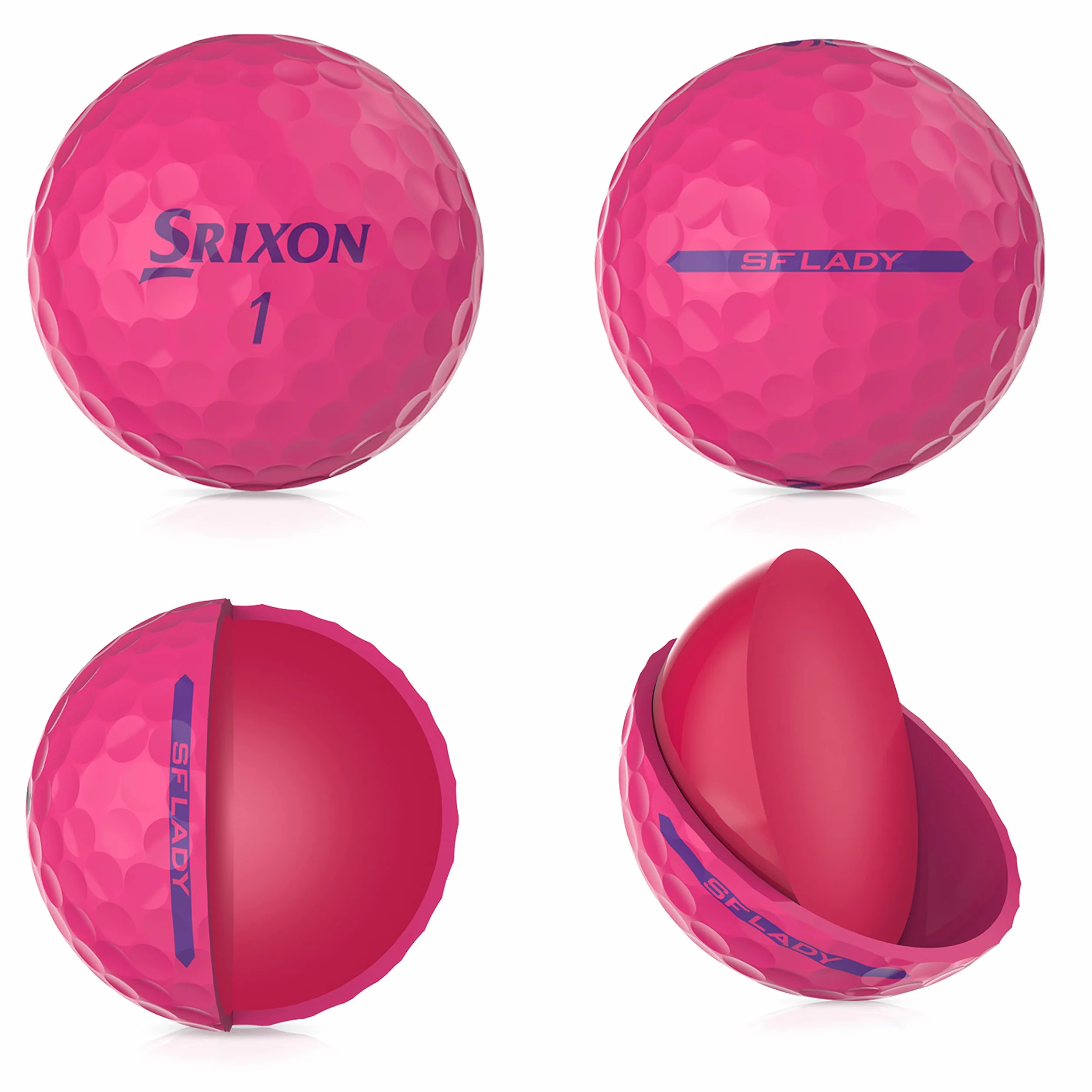 Srixon Soft Feel Lady Pelota de Golf para Damas Baja compresión