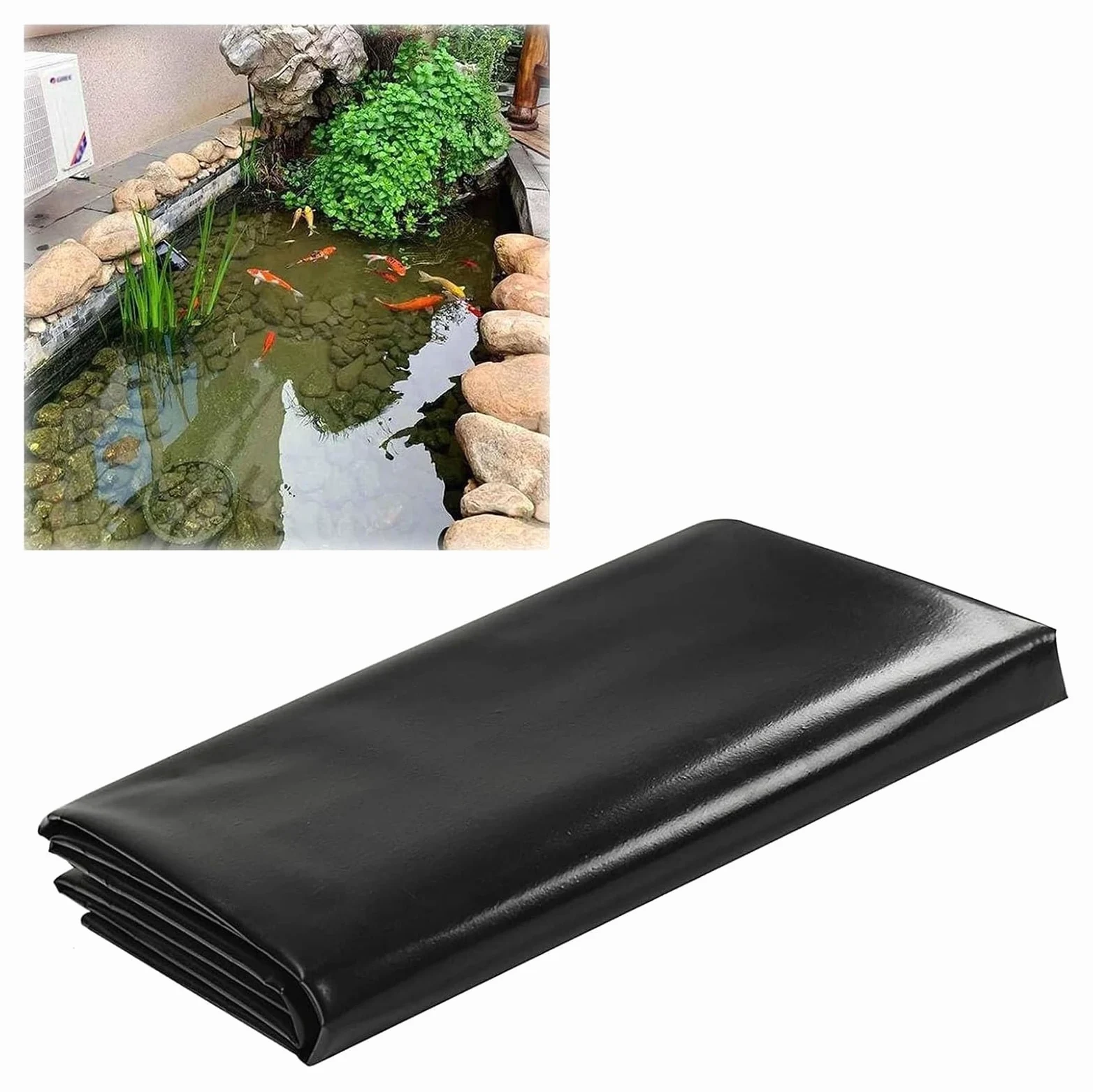 Revestimiento for estanques de HDPE | Revestimiento de estanque de varios tamaños for jardines acuáticos de estanques Koi(10x20m(32.8x65.6ft))