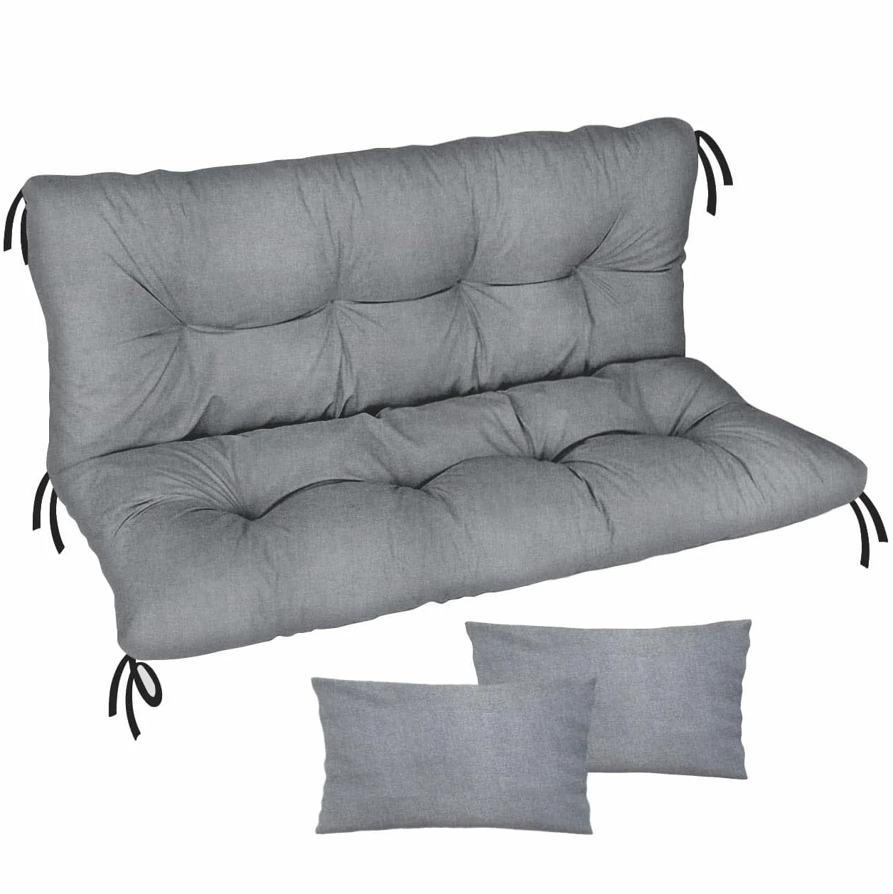 Cojín impermeable para asiento de hamaca de jardín, 120 x 50 x 50 pulgadas, para muebles de palé, patio, tumbona y banco con respaldo, muebles de jardín, lino [133]