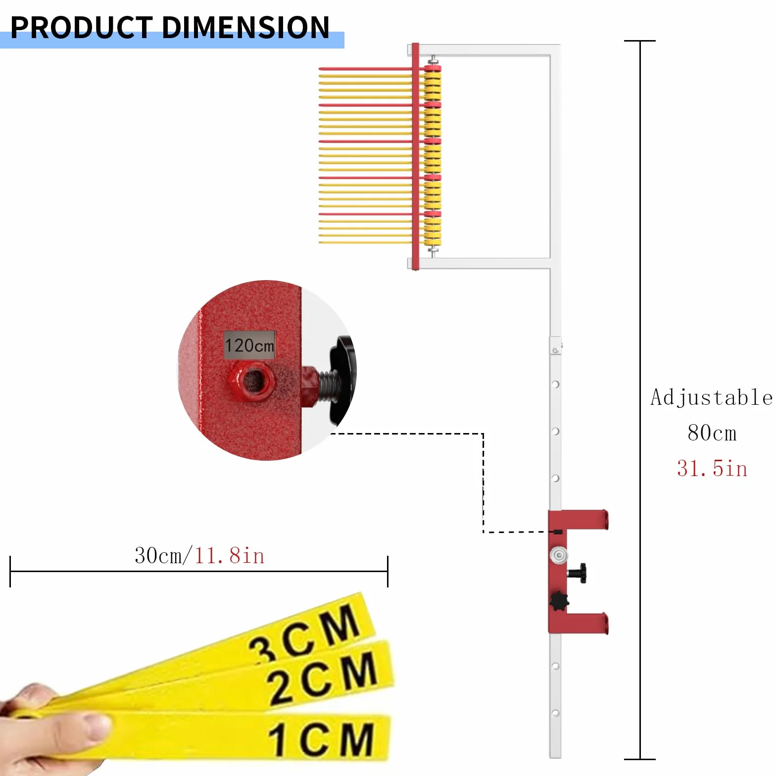 Medidor de salto vertical montado en la pared altura ajustable báscula de básquetbol dispositivo medición rebote
