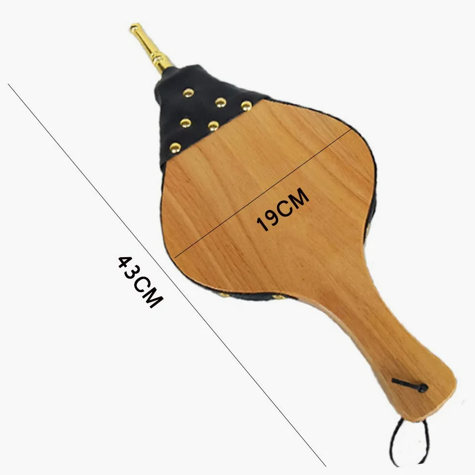 Fuelles, Soplador de Fuelle for Chimenea, Bomba de Fuelle Manual, Accesorios de Herramientas for Fuego de Barbacoa con Correa de Cuero Colgante, soplador de Aire de Madera