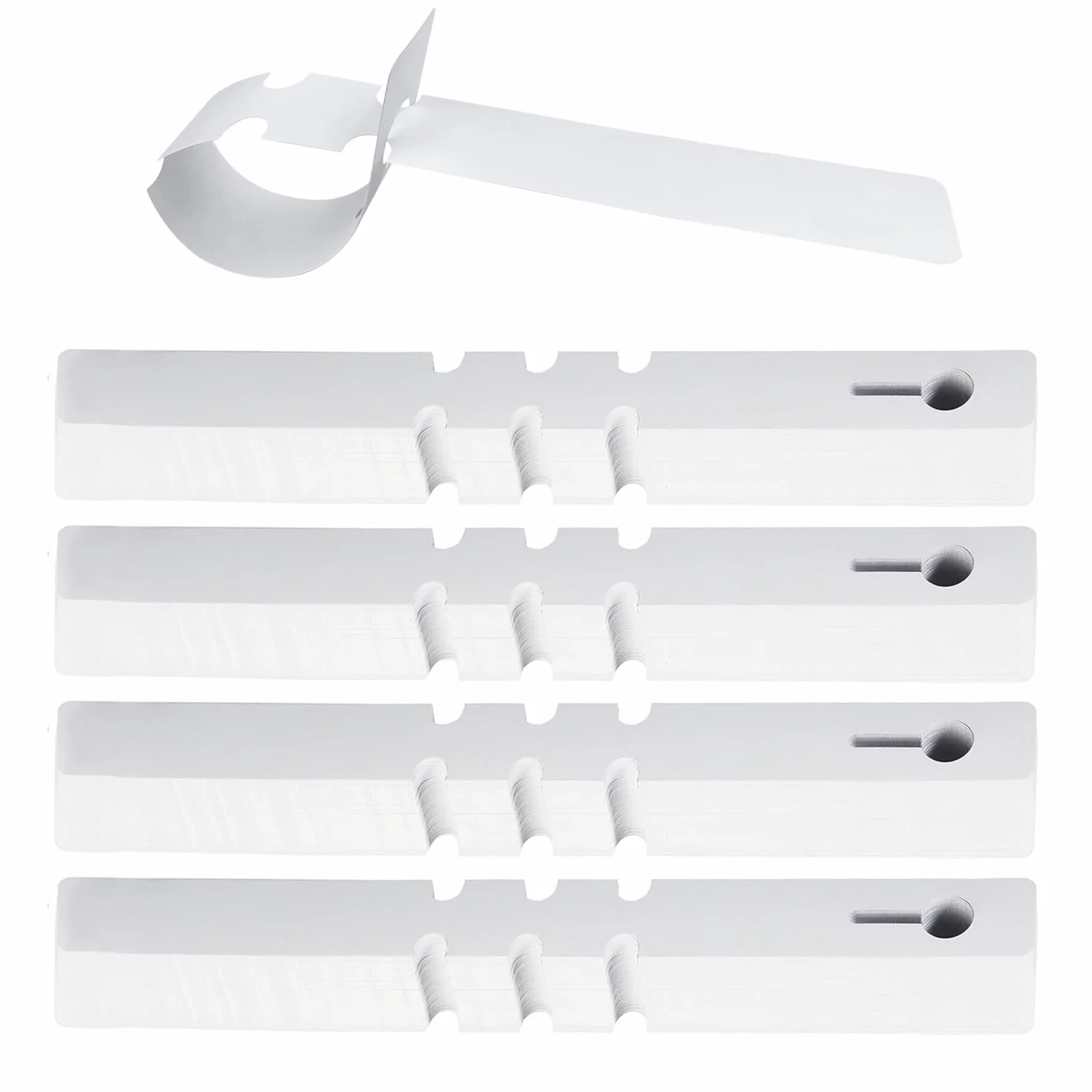 400 Piezas Etiquetas Plantas de Plástico, Colgantes Etiqueta Jardinería Impermeables, Etiqueta Jardinería Impermeables, 21 * 2 cm, para Jardín, para Guardería y Huerto, Blanco