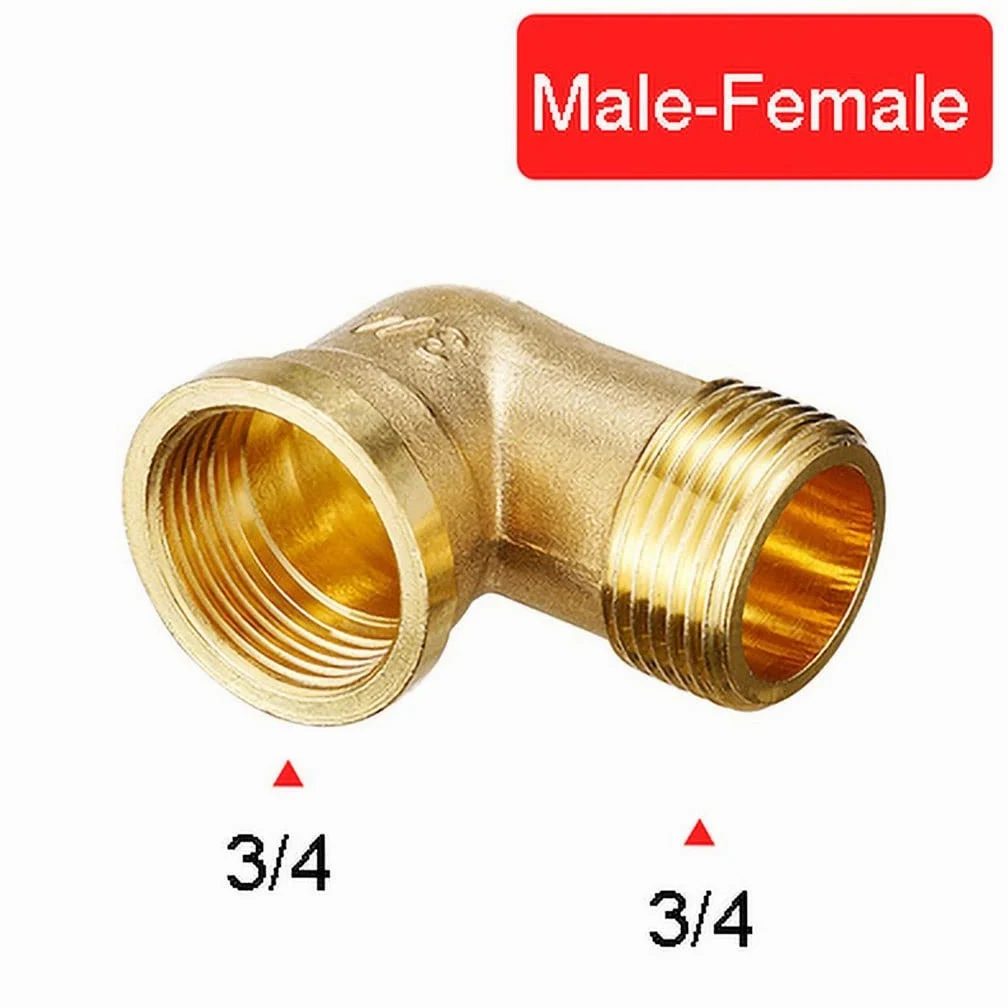 Conector de toque de manguera, 1 acoplador de conector de tubo de codo de latón de 90 grados de rosca externa hembra x macho, utilizado for adaptador de cobre de combustible de agua 1/8 "1/4