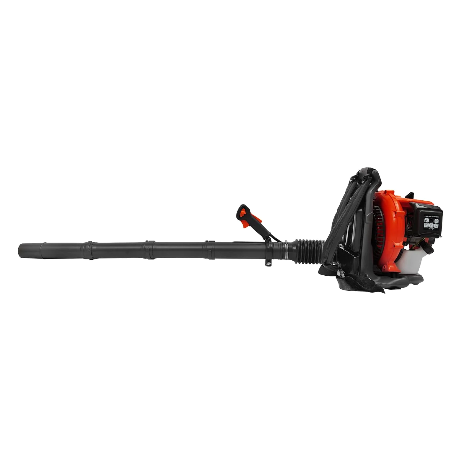 Soplador de hojas de gasolina de 2 tiempos con depósito de combustible de 1,2 litros, 42,7 cc, 1250 W, volumen de aire de 424 CFM, velocidad del viento de 70 m/s
