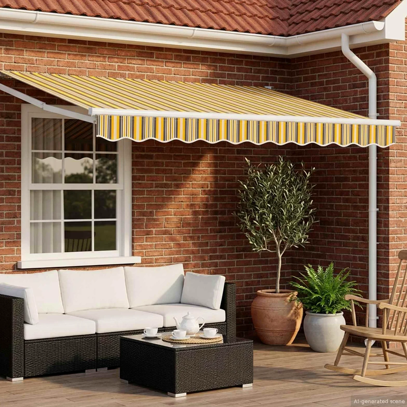 Toldo eléctrico exterior aluminio 3 x 2,5 m | Panel Solar, Control Remoto, Manivela Manual, Poliéster, Para Patio Jardín