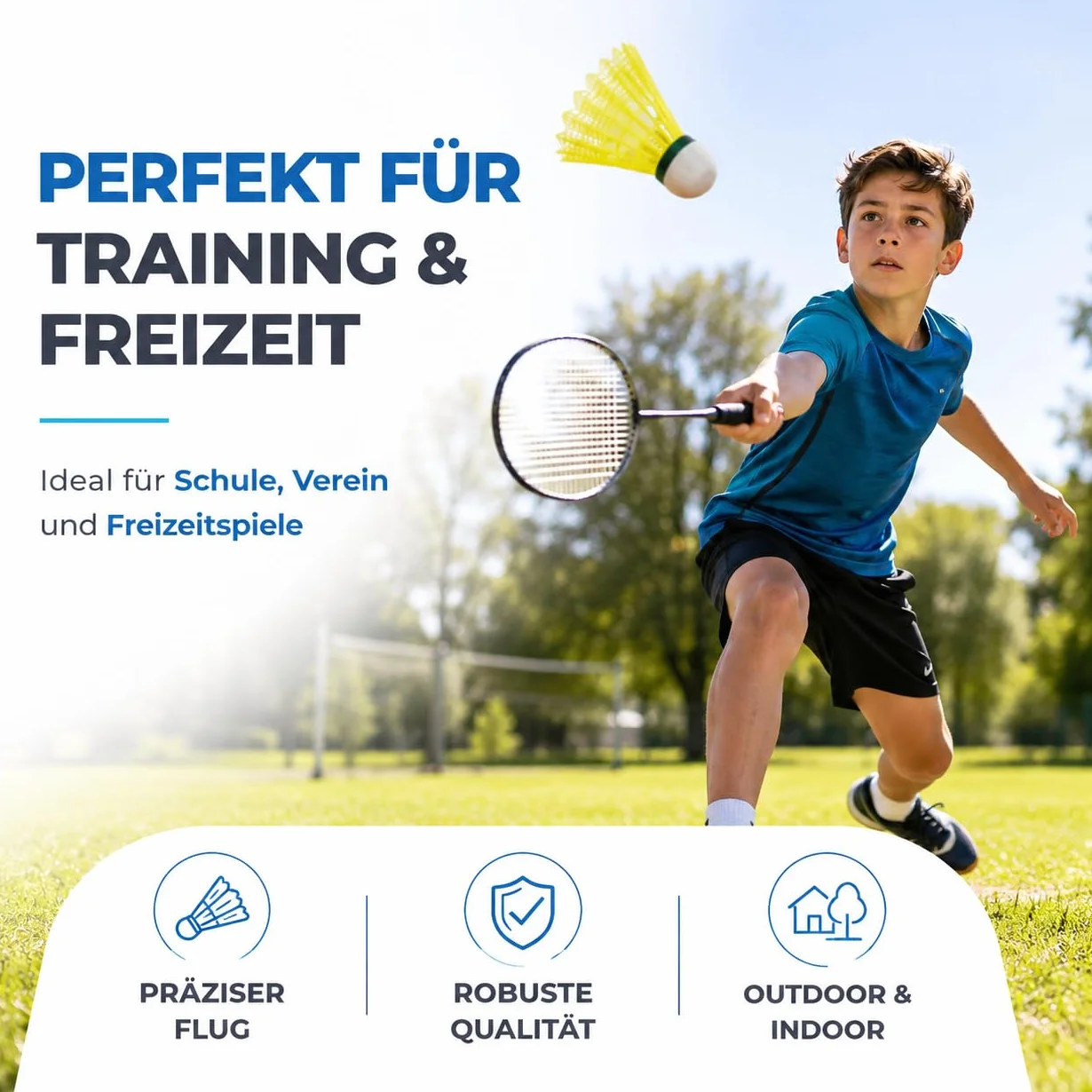 Balones de bádminton para entrenamiento y competición – interior y exterior