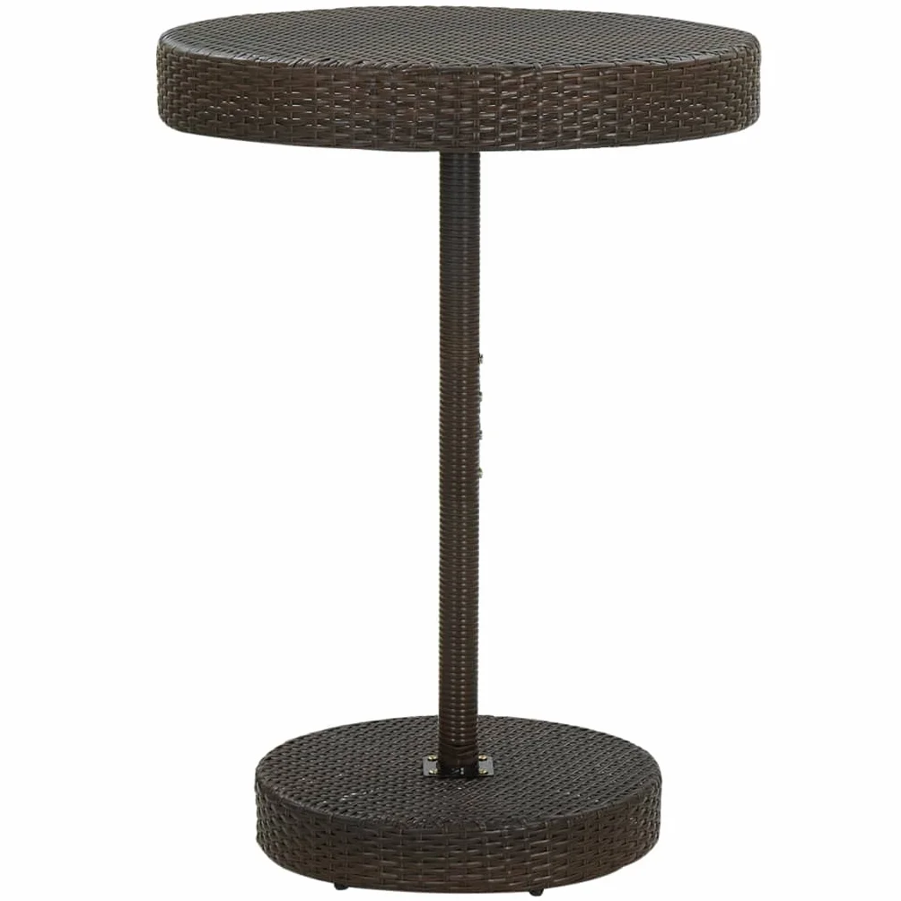 vidaXL Conjunto de Bar para Jardín 5 Piezas Mesa Silla Asiento Patio Terraza Balcón Barra Bistró Muebles Mobiliario Ratán Sintético Marrón