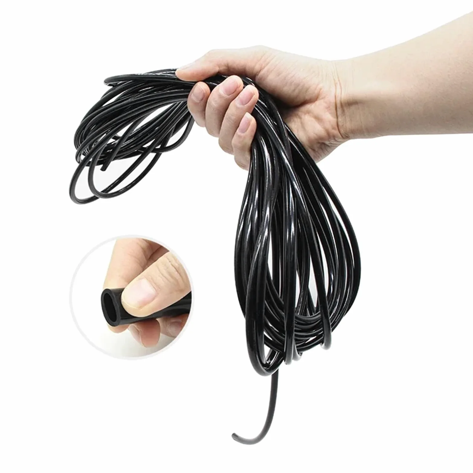 Black Silicone Tube Flexible | ID 0,5 mm ~ 32 mm Manguera de plomería de agua resistente a altas temperaturas(8 meters,ID 9mm x OD 12mm)