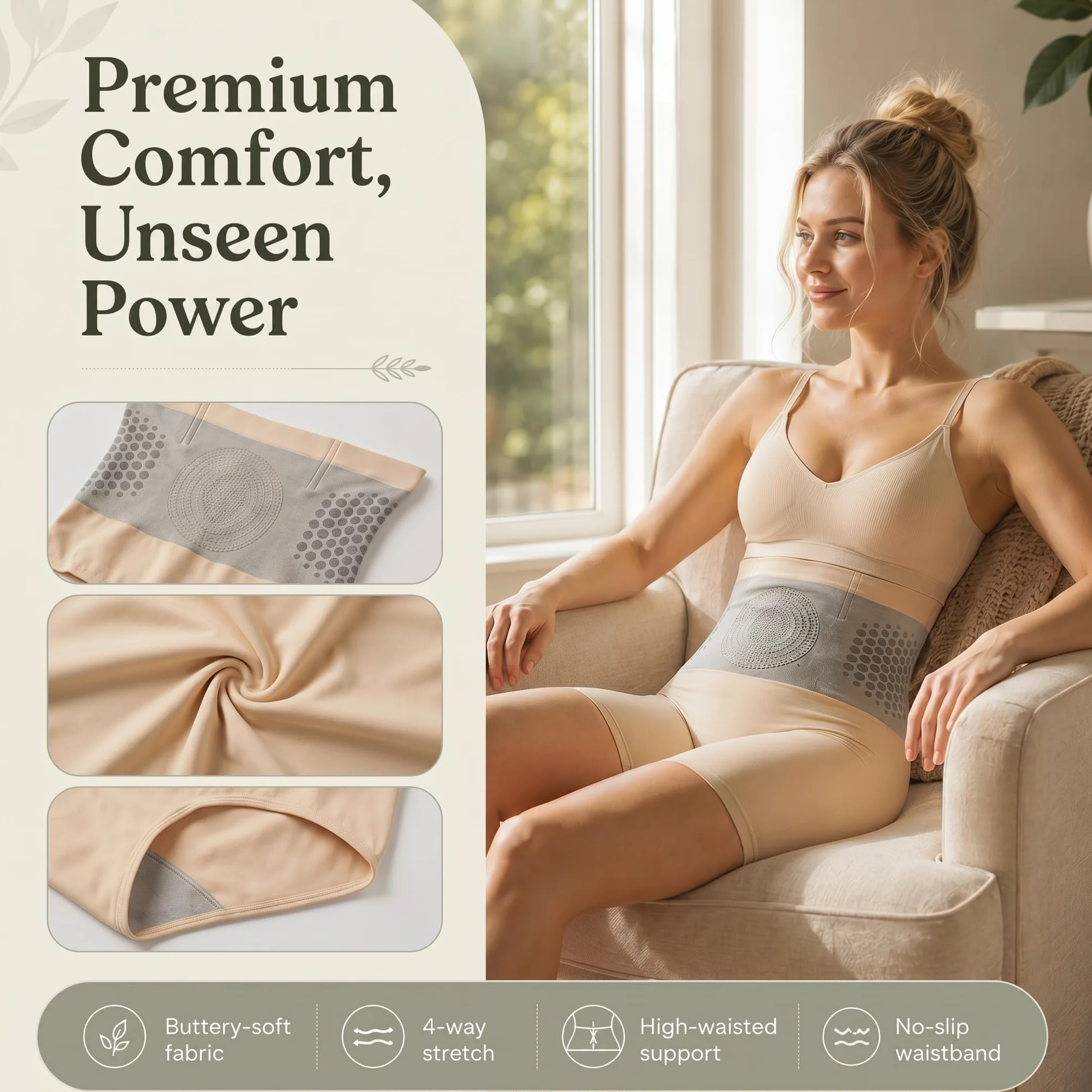 Pantalón Corto Termogénico Reductor de Cintura Alta Moldeador para Mujer Control de Barriga